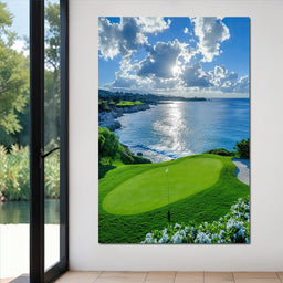 Oceanfront Green Serenity - NicheCanvas