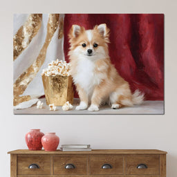 Pomeranian Popcorn Soiree - NicheCanvas