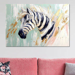 Zebra Brushstrokes - NicheCanvas