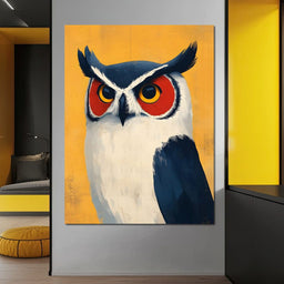 Nocturnal Owl Elegance Unfolds - NicheCanvas