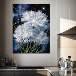Starlit White Mum Bouquet - NicheCanvas