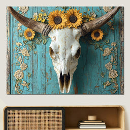 Sunflowers on Rustic Vibes - NicheCanvas