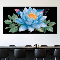 Cosmic Lotus Stardust Flourish - NicheCanvas