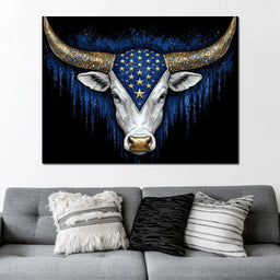 Galactic Constellation Bull - NicheCanvas