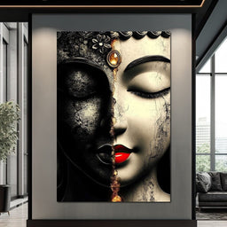 Duality of Tranquil Visages - NicheCanvas