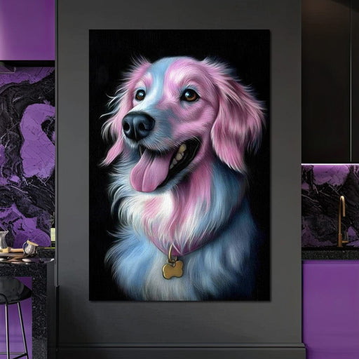 Pink & Blue Golden Canvas Print