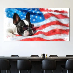 Patriotic Pooch Dreaming Freedom - NicheCanvas