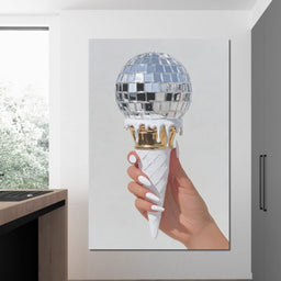 Melting Disco Cone Pop Painting - NicheCanvas