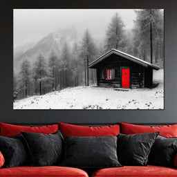 Cabin Solitude Winter Tale - NicheCanvas