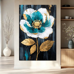 Golden Petal Repose - NicheCanvas