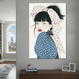 Polka Dot Afternoon Glance - NicheCanvas