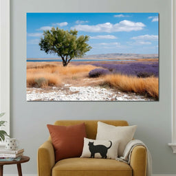 Solitary Tree Salt Marsh Sky - NicheCanvas