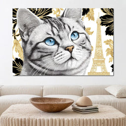 Parisian Feline Enchantment - NicheCanvas