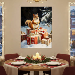 Winter Squirrel Gifts - NicheCanvas