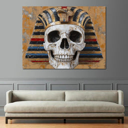Ancient Echoes Pharaoh Skull - Raven Blackwood - NicheCanvas