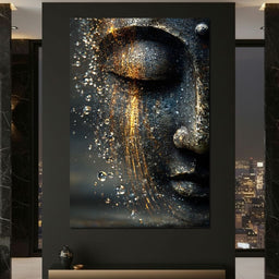  Golden Tranquil Buddha Flow Mirror - NicheCanvas