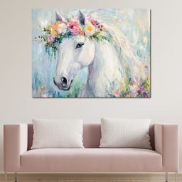 Majestic Equine Blossoms - NicheCanvas