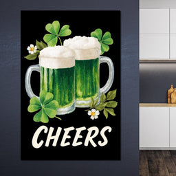 Lucky Clover Beer Cheers - NicheCanvas