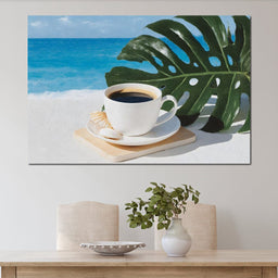 Seaside Coffee Escape Moment - NicheCanvas