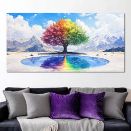 Rainbow Reflections Oasis - NicheCanvas
