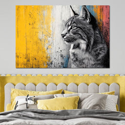 Majestic Wildcat Reflections - NicheCanvas