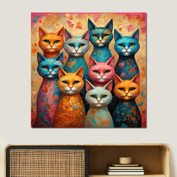 Cat Kaleidoscope - TooplesArt - NicheCanvas