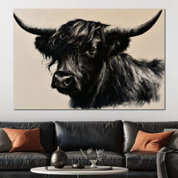 Solitary Guardian of the Highland Plains - NicheCanvas