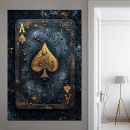 Golden Ace of Cosmic Dust - NicheCanvas