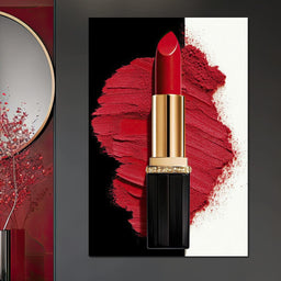 Velvet Lipstick Burst - NicheCanvas