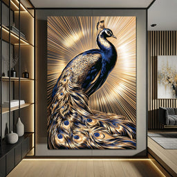 Radiant Majesty of the Gilded Plumage - NicheCanvas