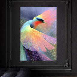 Radiant Feathered Aurora Soar - NicheCanvas
