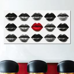 Sensual Lips Bold Defiance - NicheCanvas
