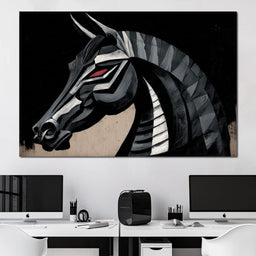 Iron Equine Spirit Descent - NicheCanvas