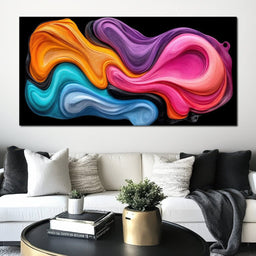 Cheerful Oil Rivers of Infinity - TooplesArt - NicheCanvas