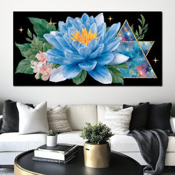 Celestial Lotus Galaxy Radiance - NicheCanvas