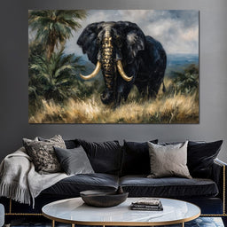 Majestic Elephant Safari Gold - NicheCanvas