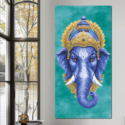 Royal Indigo Elephant Majesty - NicheCanvas