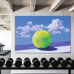 Tennis Ball Under Summer Sky - NicheCanvas