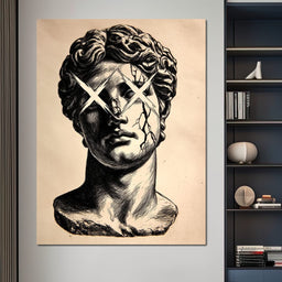 Broken Marble Idol X Eyes - NicheCanvas