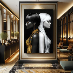 Contrasting Echoes Harmony - NicheCanvas