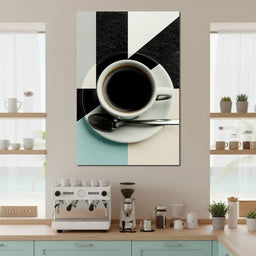 Geometric Morning Ritual Composition - NicheCanvas