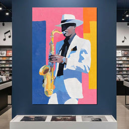 Vibrant Jazz Sax Soloist Style - NicheCanvas