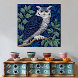 Majestic Owl Among Leaves - NicheCanvas