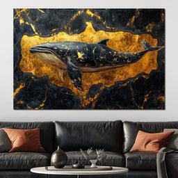 Majestic Ocean Gold Passage - NicheCanvas