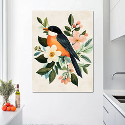 Radiant Songbird Elegance - NicheCanvas