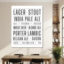 Craft Beer Typography - NicheCanvas