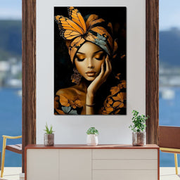 Golden Butterfly Reverie - NicheCanvas