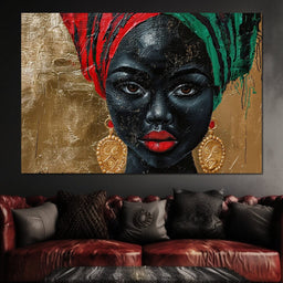 Nubian Grace in Gold Essence - Sakeem Gibbs - NicheCanvas