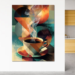 Geometric Morning Steam Ritual - NicheCanvas