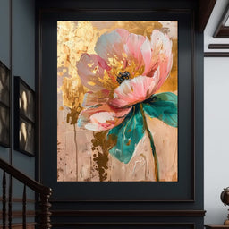 Modern Pink Flower - Wildrose Creations - NicheCanvas
